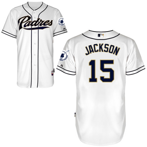 Ryan Jackson #15 MLB Jersey-San Diego Padres Men's Authentic Home White Cool Base Baseball Jersey